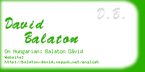 david balaton business card